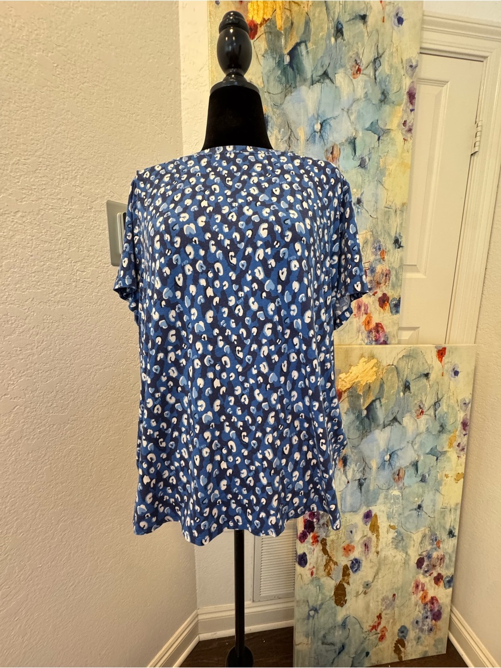 Lilly Pulitzer Sz XXL Key West Top Starlight Navy Youre An Animal